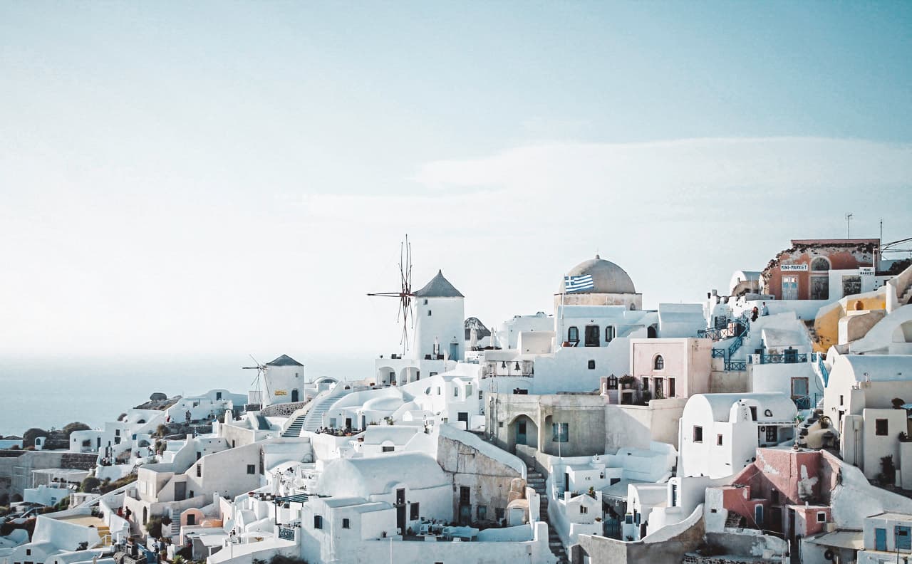 Mediterranean lime-washed architecture